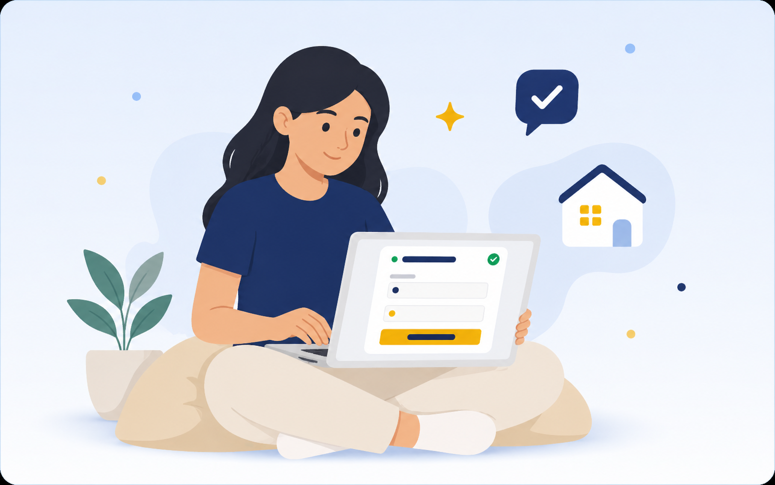 Ilustrasi proses daftar akun Hoome dalam 30 detik