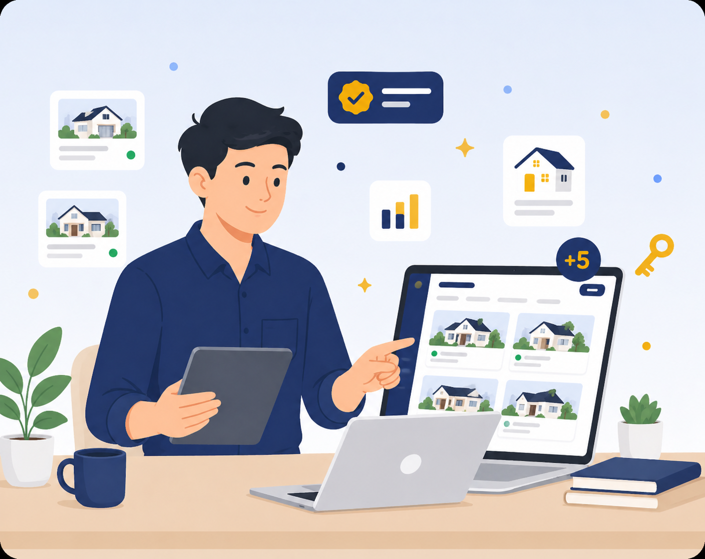 Ilustrasi pemilik rumah yang menjual properti sendiri tanpa perantara